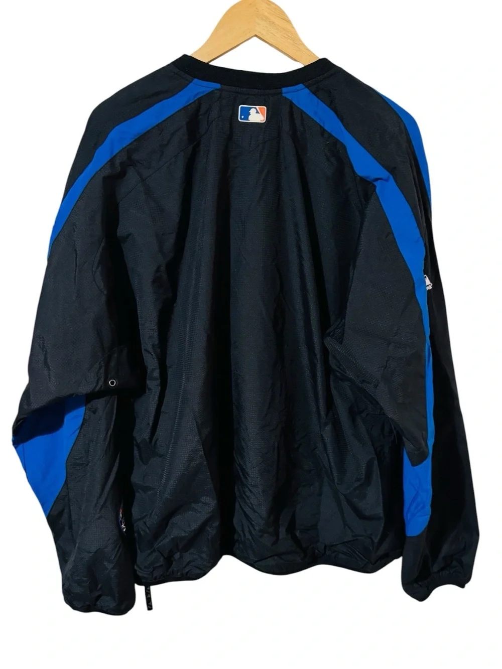 NEW YORK METS Baseball Jacket Windbreaker Dugout Majestic MLB Collection Mens
